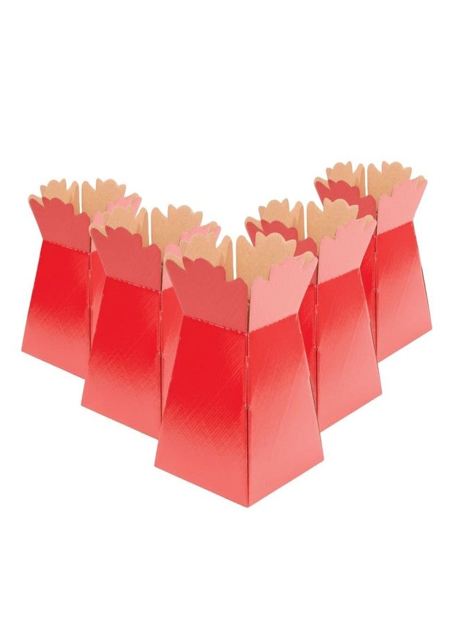 Oasis Pack of 5 | Red | Porto Flower Bouquet Boxes | Premium Cardboard Floral Gift Boxes | Elegant Reusable Packaging for Bouquets, Hampers & Events - Image 1